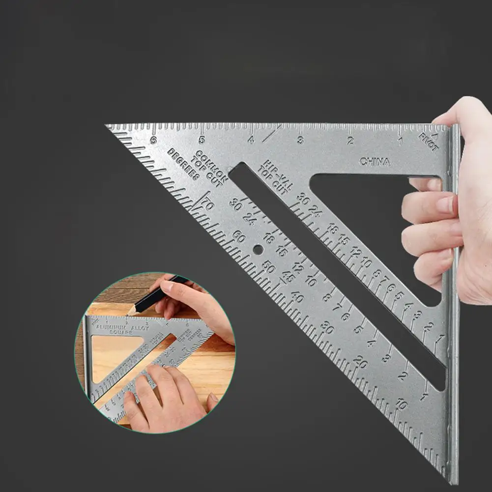 Triangle Rule 90 Degree Thickening Angle Aluminum Alloy Carpenter Measurement Square Ruler Layout Tool | Инструменты