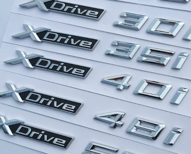 XDrive 20i 30i 35i 40i 50i четырехколесный диск смещение серебряного тела эмблема наклейка