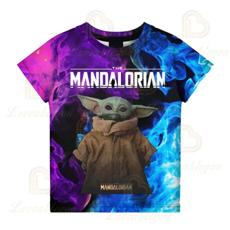 Футболки с изображением малыша Йоды из мультфильма мандалор | Мужская одежда