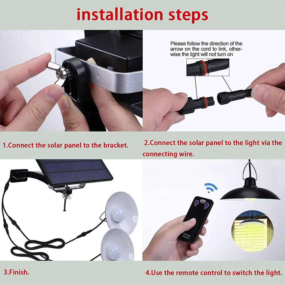 

Solar Shed Lights Waterproof Split Courtyard Lamp With Remoted Control For Garage Garden Yard Black Pendant Lamp Also Indoors