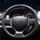 Черная искусственная кожа Чехол рулевого колеса автомобиля для Suzuki Swift 2011-2017 Vitara 2015-2019 Celerio 2015-2019 SX4