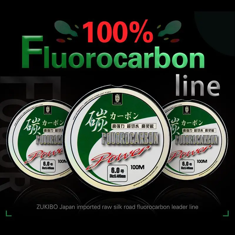 100% фторуглеродная 100 м рыболовная леска японская углеволоконная для поводка