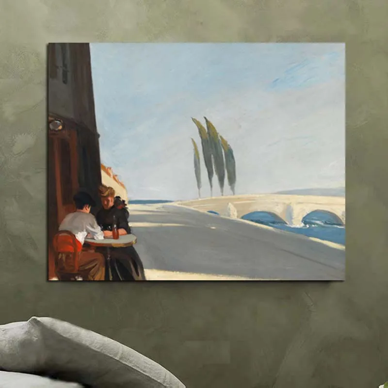

Edward Hopper Le Bistro Canvas Painting Print Living Room Home Decoration Modern Wall Art Oil Painting Posters Picture Framework
