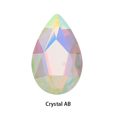Crystal AB 36 шт цветные Стразы для ногтей с плоской задней поверхностью, украшения для ногтей, Хрустальные стеклянные камни для маникюра, 3D блестящие стразы, драгоценные камни, сделай сам, плач - Цвет: Crystal AB