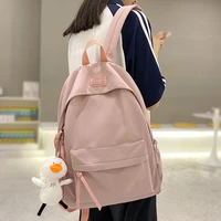 cute girl pink school bags women cool college student backpack kawaii female fashion bag waterproof nylon ladies backpack trendy