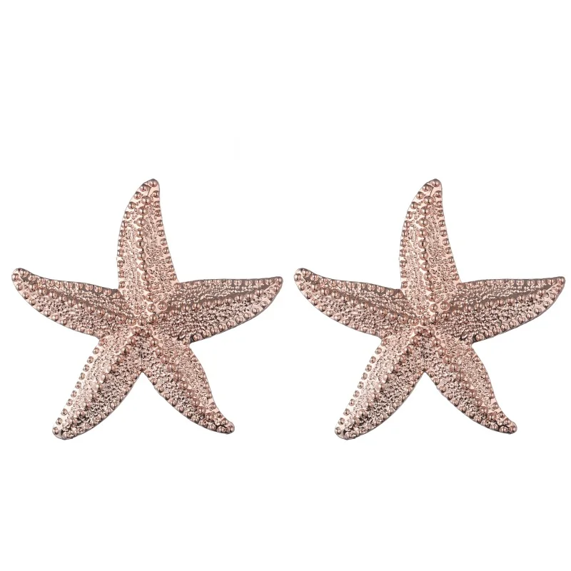 Женские серьги с большой звездой золотого цвета винтажные гвоздики в виде