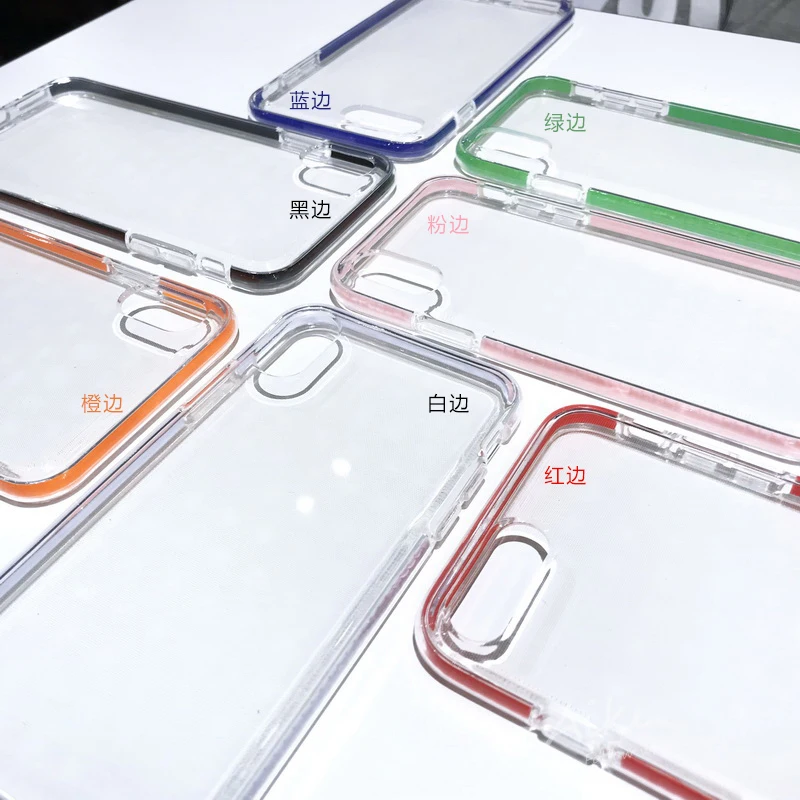 Цветная прозрачная задняя крышка для iPhone X XR XS MAX 10 7 8 6s 6 Plus прозрачный двухслойный