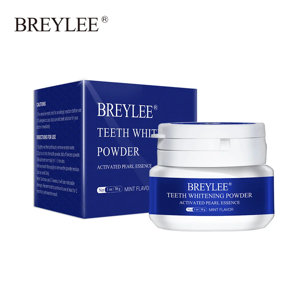 

BREYLEE Teeth Whitening Remove Plaque Stains Toothpaste Brighten Pearl Tooth Powder Cleaning Oral Hygiene Toothbrush Dental Tool