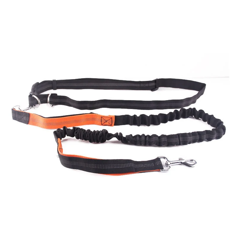 Поводок для собак с регулируемым ремнем амортизирующий банджи бега и домашних