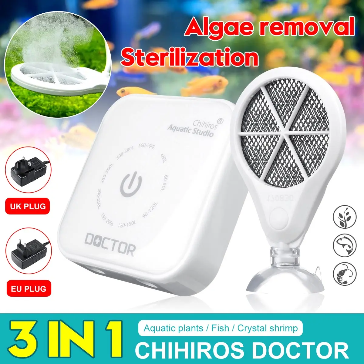 

Bluetooth 5th Generations Chihiro Doctor Algae Remove Twinstar Aquarium Accessories Shrimp Tank Cleaning Tools Aquarium Cleaner