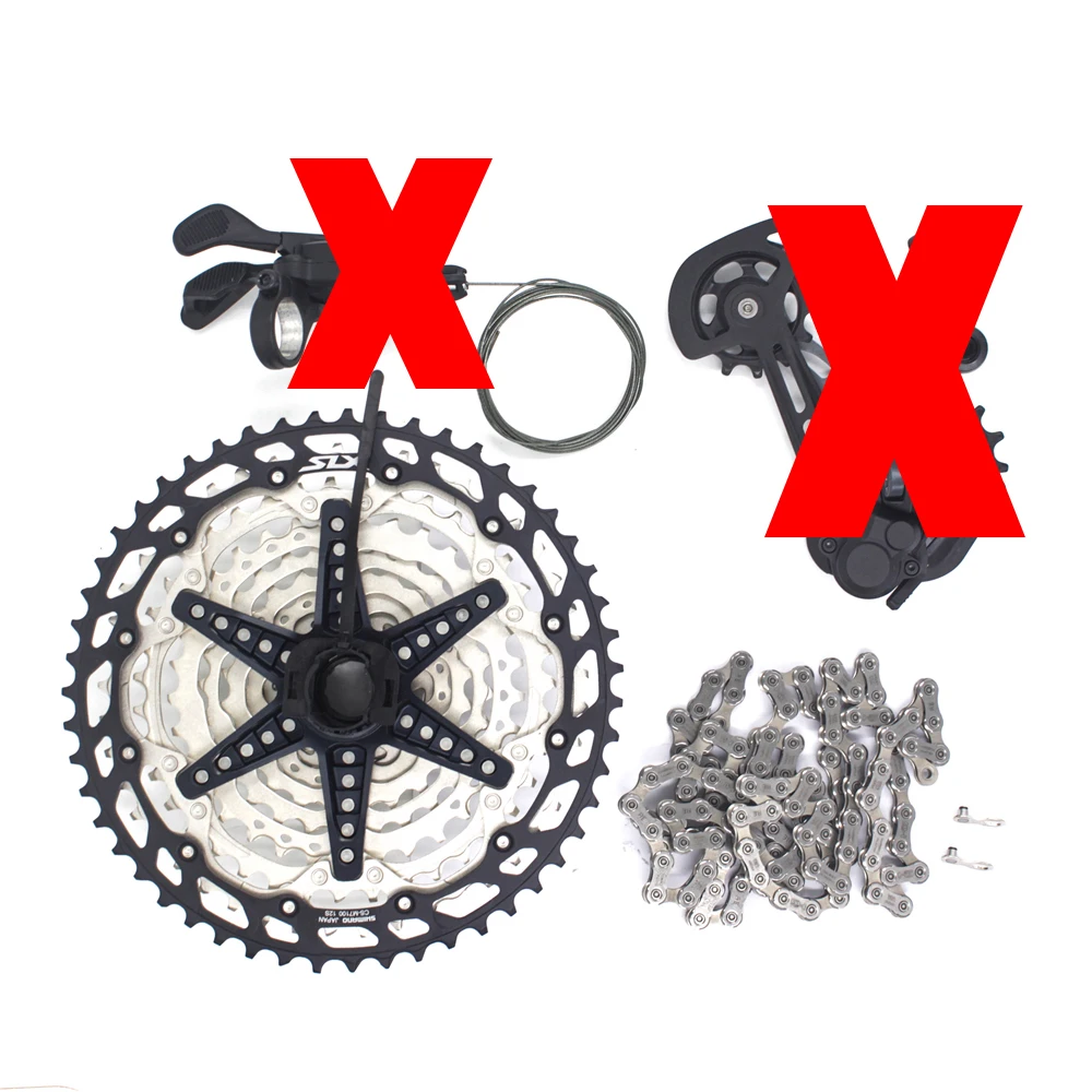 Shimano SLX CS M7100 12 12-скоростная Кассета звездочки + CN 12-ступенчатая цепи набор 10-51 т