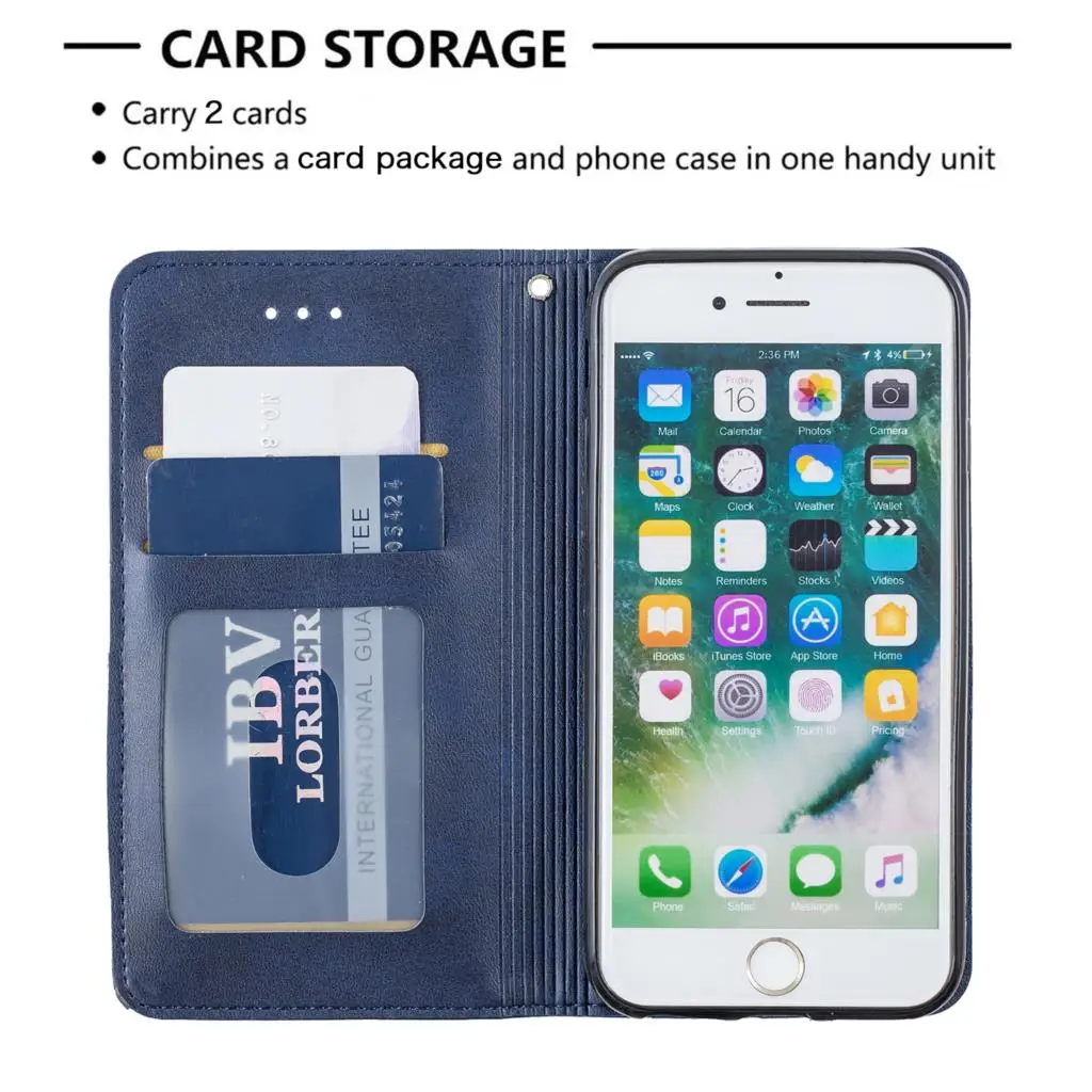 Чехол-книжка из искусственной кожи с откидной крышкой для мобильного телефона