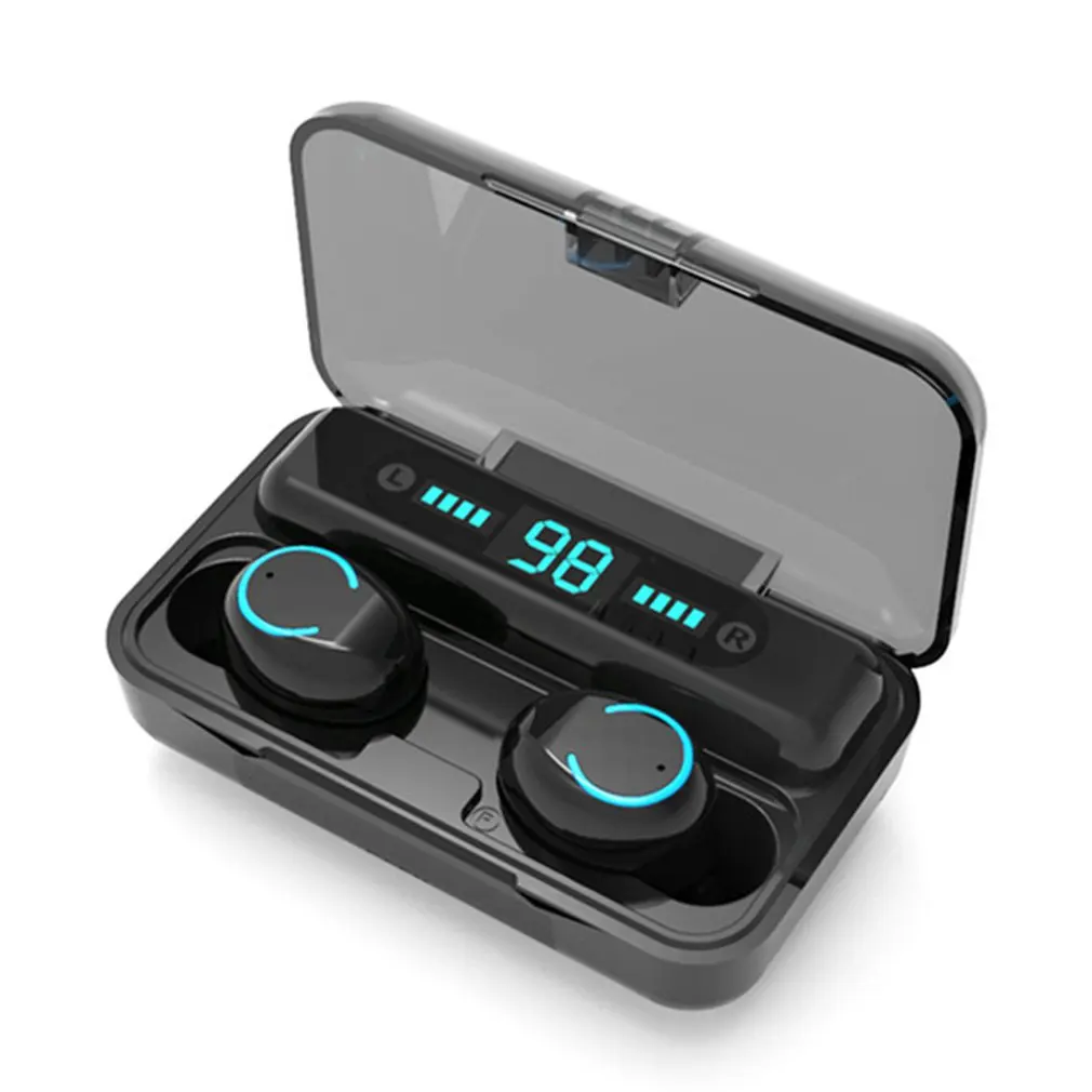 

Wireless Earphones Bluetooth-compatible Stereo Wireless Headphones LED Digital Display Sport Waterproof Earbuds Headset