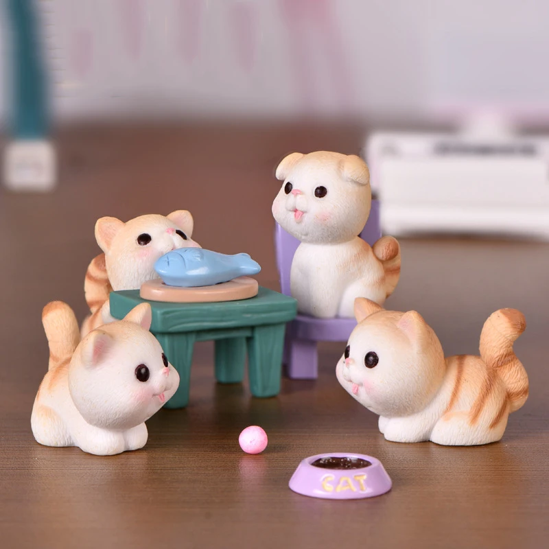 

Mini Fingertip Naughty Kitten Pet Cartoon Micro Landscape Diy Gardening Accessories Bonsai Succulent Ornaments Home Decoration