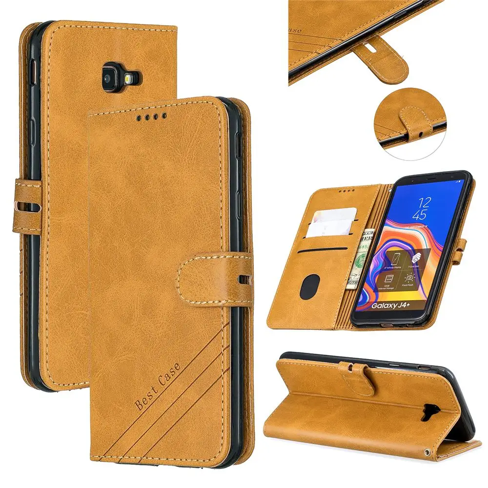 Для samsung Galaxy J4 J3 J7 J6 Plus J5 J730 J530 J710 J330 чехол из искусственной кожи двойной цвет