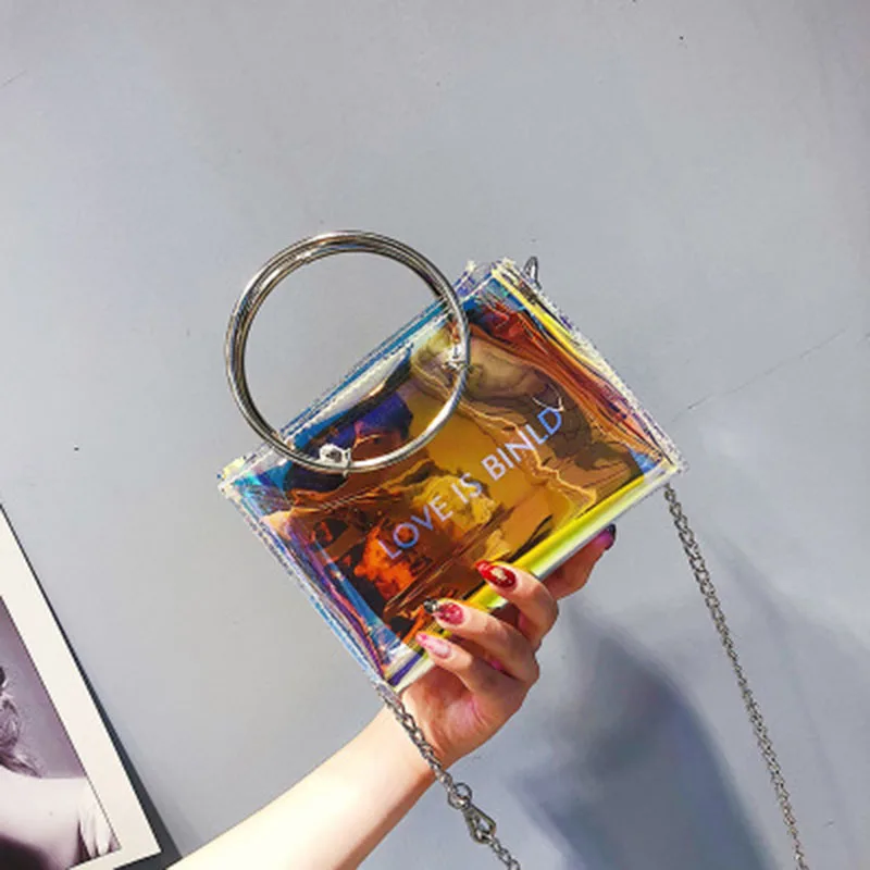 Маленькая сумка женская 2019 новая волна летняя Лазерная Корейская версия