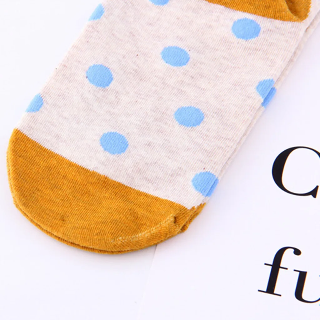 1 Pair Socks Women Warm Cotton Funny Cute Socks Animal Character Dot Print Women's Socks Calcetines Meias W2