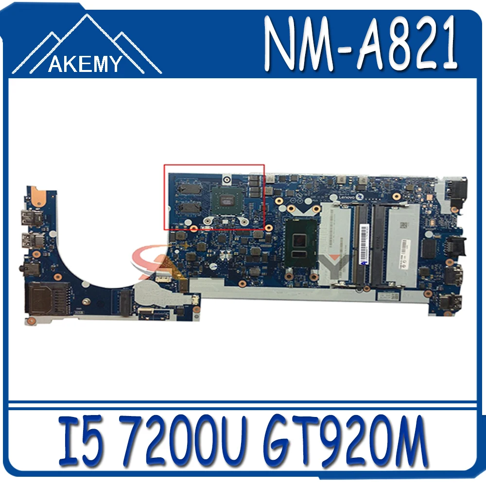 

Akemy CE470 NM-A821 For Lenovo Thinkpad E470 E470C Notebook Motherboard 01EN254 01EN252 CPU I5 7200U GT920M 2G 100% Test Work