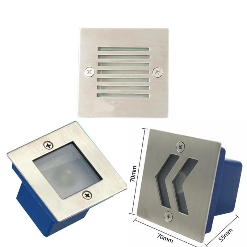 Встраиваемый настенный светодиодный светильник для лестниц 3 Вт RGB 220 В 12