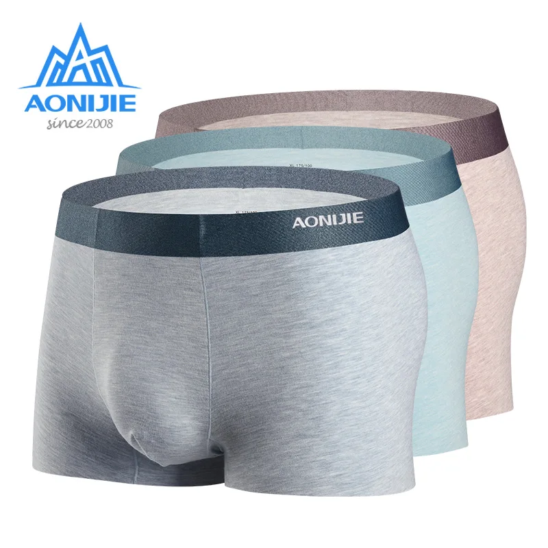 

AONIJIE 3 упаковок/коробка быстросохнущая Для мужчин спортивные производительность трусы-боксеры, нижнее белье, трусы, нижнее белье микро мода...