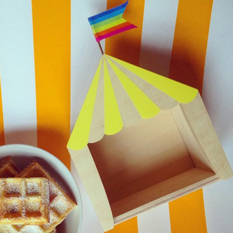 Натуральный Деревянный цирковой домик в скандинавском стиле настенный орнамент