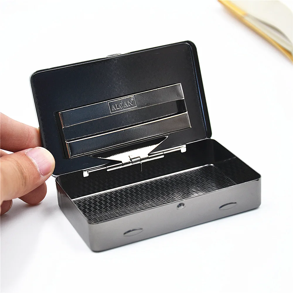 Новый 1 шт. Серебряный табак Коробка для хранения Humidor прокатки машина контейнер