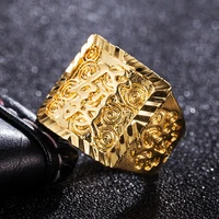 2019 new trendy men 24k gold ring top real 24k gold multiple style daily male jewelry party gift size wedding jewelry rings