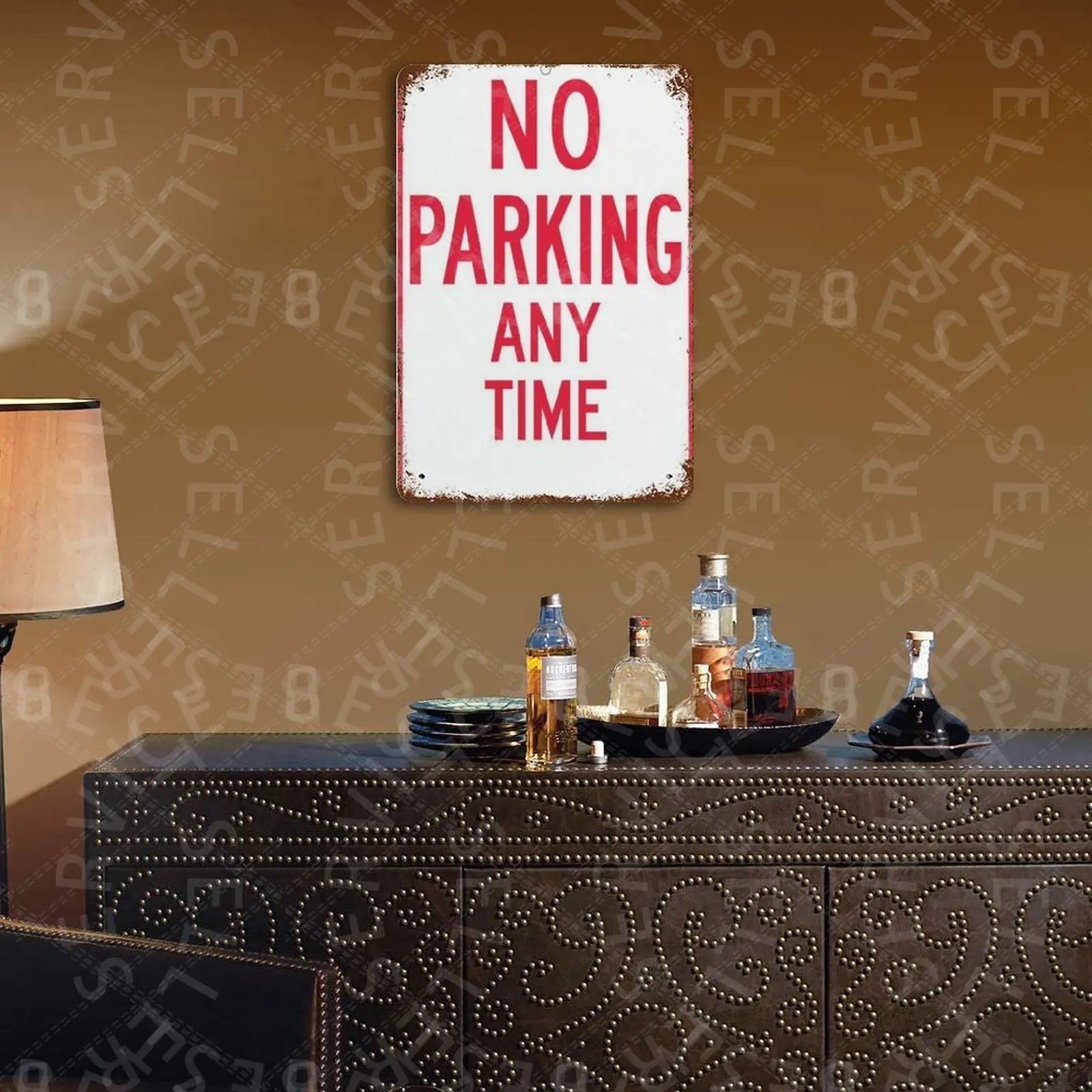 

No Parking Any Time Tin Sign Metal Poster Vintage Iron Painting For Bar Pub Wall Decor Plaques Kitchen Room Wall signs