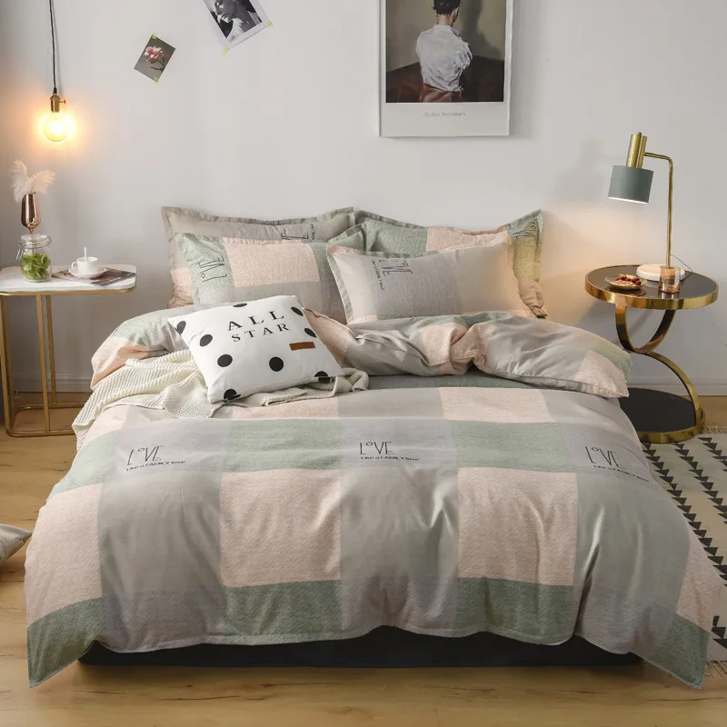 

Classic Bedding Set Luxury Bed Sheet Quilt Cover Pillowcase Family Set Comfortable and Breathable Queen Comforter Sets King Size