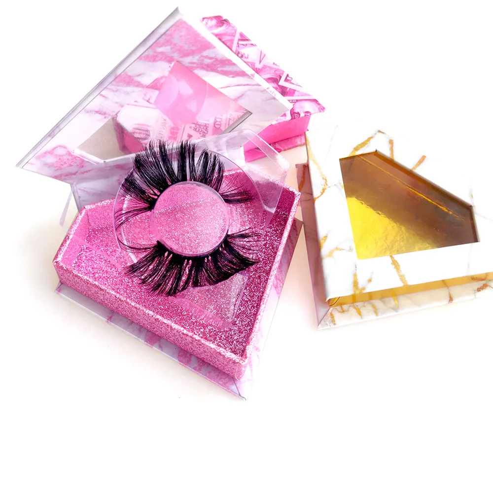 5D Chemical Fiber 25mm Series Natural Real False Eyelashes Eye Makeup Tools Extended Beauty Supplies Wholesale Custom Box Set