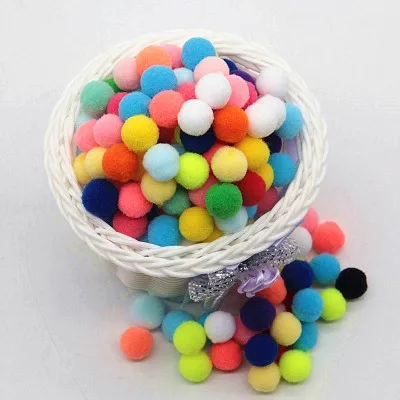 15mm-mix Мульти размер белый розовый синий помпоны куклы DIY одежды материал ручной работы мягкие пушистые Помпоны мяч детские игрушки «сделай сам» Аксессуары 10 г - Цвет: 15mm-mix