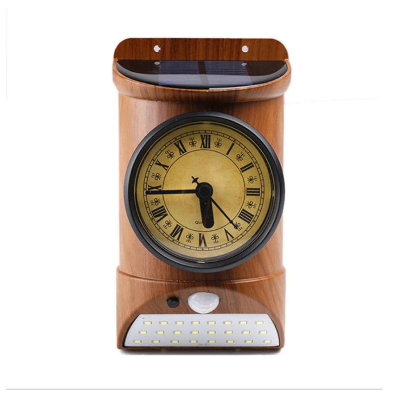 

Уличные водонепроницасветодиодный светодиодные фонари с датчиком движения на солнечной батарее и настенными часами