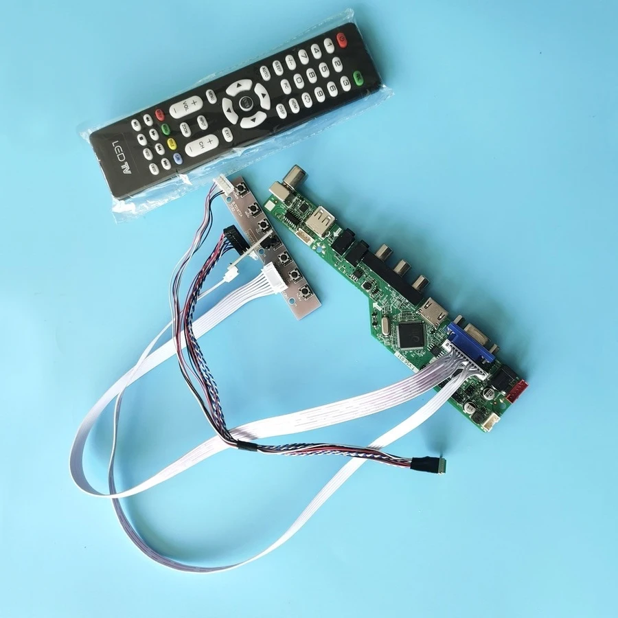 

WLED LCD VGA+USB+AV 40-Pin Screen Drive Control Board Kit Monitor Fit BT140GW01/BT140GW02/BT140GW03/BT140GW04 1366*768 LVDS