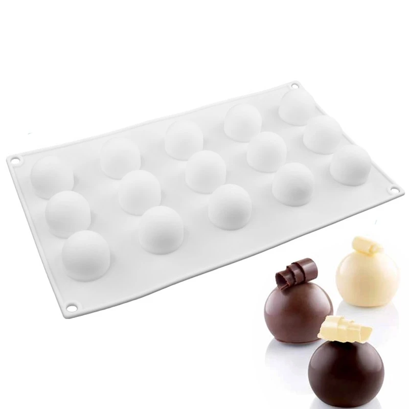 1PCS Non-Stick Silicone Round Ball Shaped Mini Truffles Mold For Chocolate Mould Baking Truffle Dessert Cake Decorating Tools