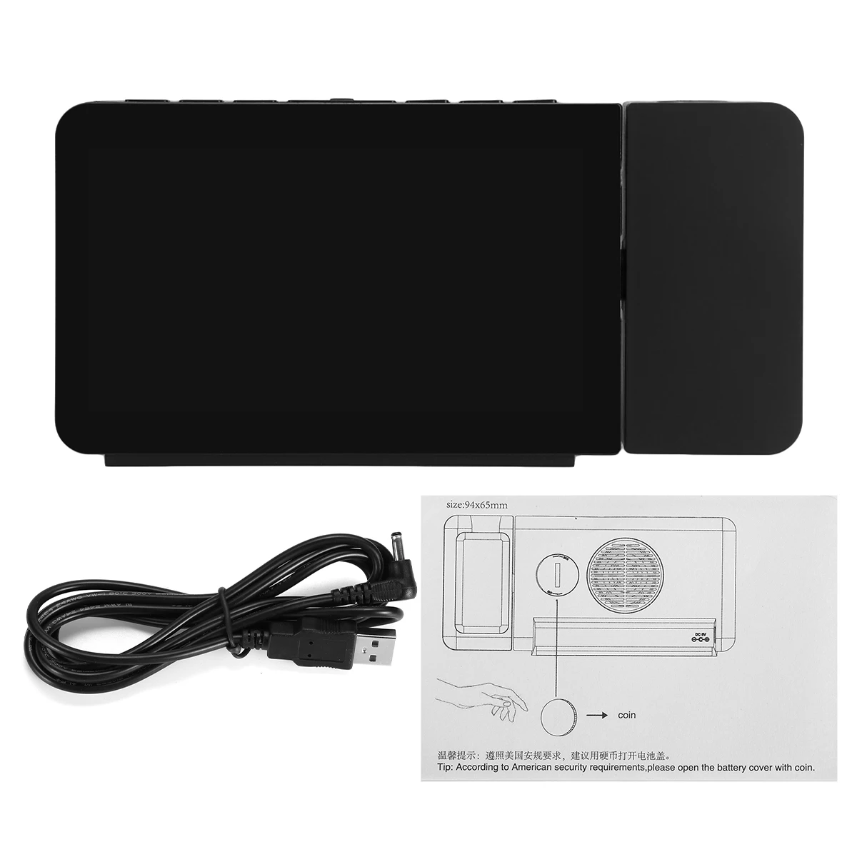 

LED Alarm Clock Projection Digital Alarm Clock Snooze Night Electronic Desktop Clocks USB Charging FM Radio Time Projector