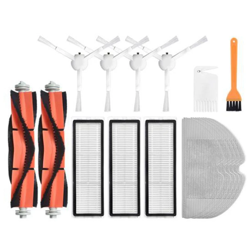 

Запчасти для робота-пылесоса XiaoMi Mijia 1C, основная и боковая щетки, фильтр НЕРА, насадка на швабру, Сменные аксессуары