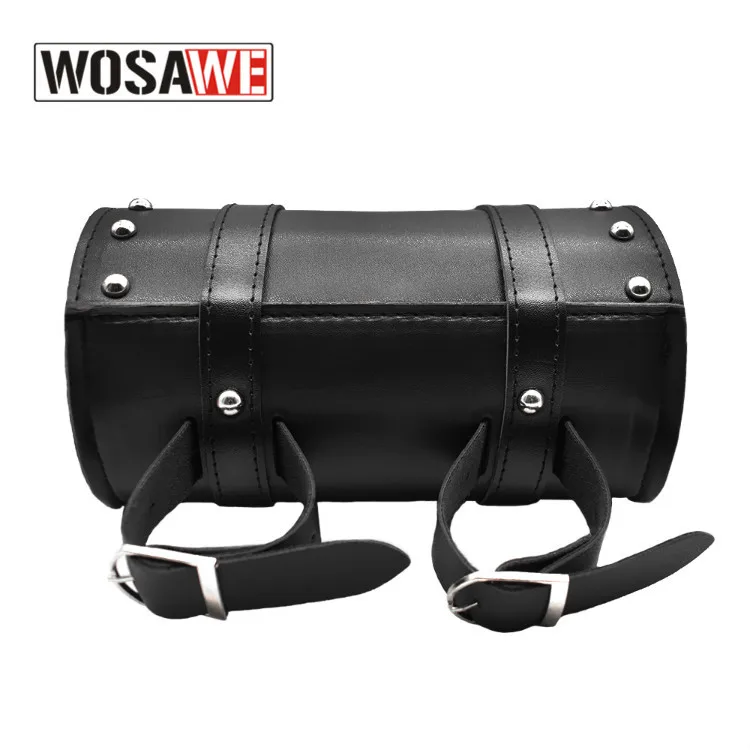 

WOSAWE Motorcycle Tool Bags Hanging Saddle Practical PU Leather Tool Storage Bag Resistant Large Capacity Universal Motor Bags