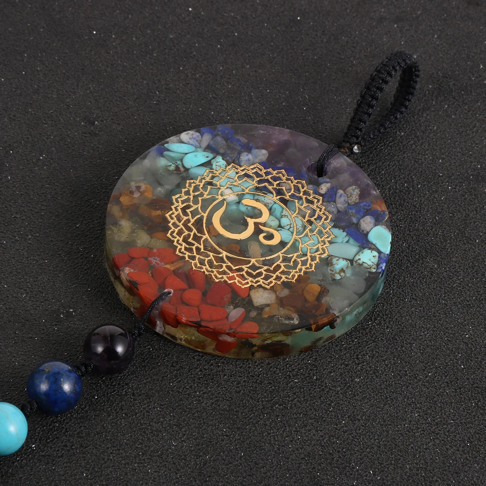 Natual Stone Chip Gravel 7 Чакр украшение на окно для дома йоги OM Исцеление Orgone Energy