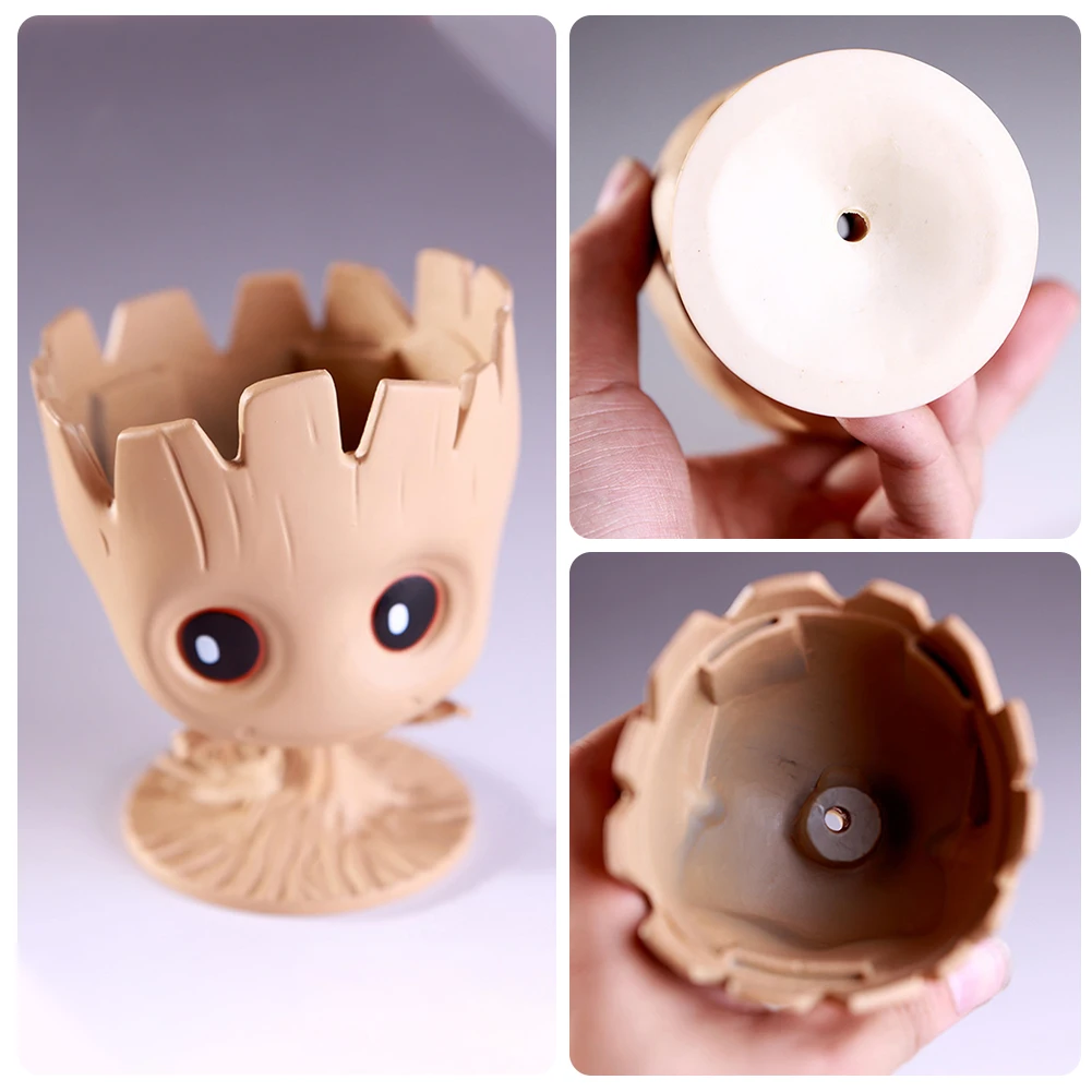 

Q Version Groot Flower Pot Small Statue Tree Cute Model Storage Container Pen Holder Garden Flower Pot DIY Gift Indoor Plant