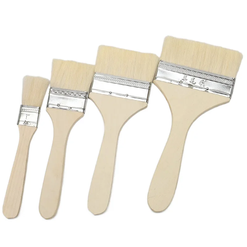 

5PCS Paint Brush with Wooden Handle High Quality Wool Brush for Wall and Furniture Paint Tool Artist Paint Painting Brushes