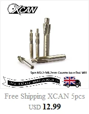 XCAN 1 шт. 4 Флейта HSS Цековка торцевой фрезы M3.2-M16.5 пилота долбежный инструмент фреза для дерева/металла сверления Зенковка