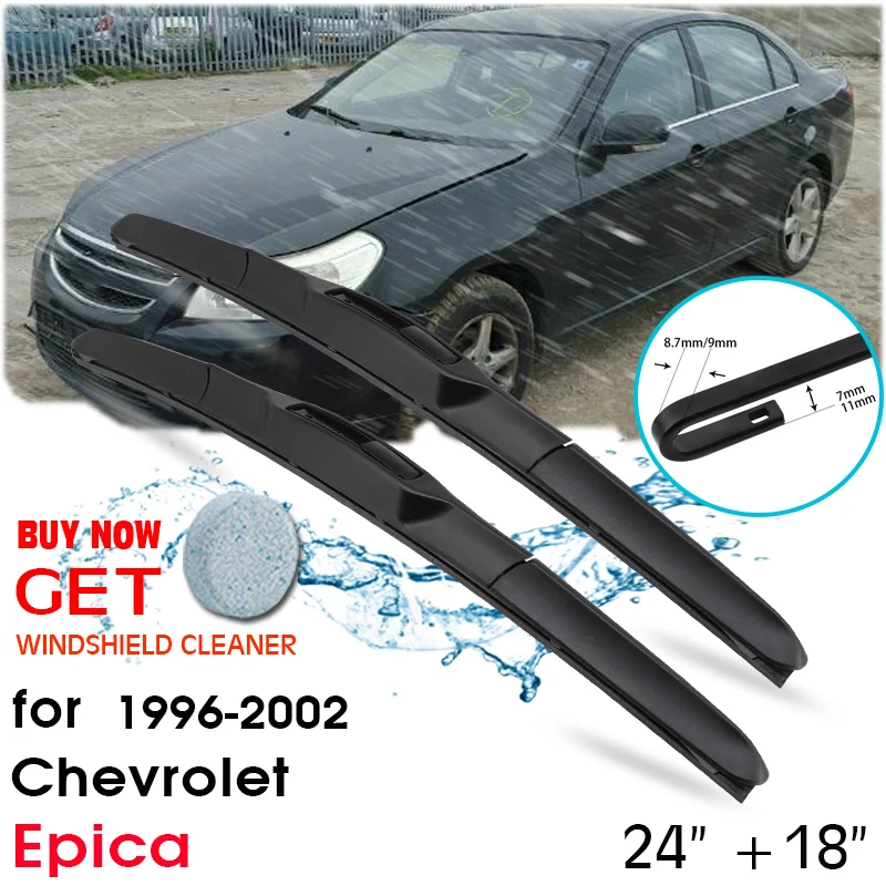 

Car Blade Front Window Windshield Rubber Silicon Refill Wiper For Chevrolet Epica 1996-2002 LHD / RHD 24"+18" Car Accessories