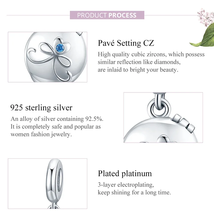 

2021 NEW Make-up Cosmetic Box Pendant for Original Authentic 925 Sterling Silver Snake Bracelet or Necklace Women Jewelry