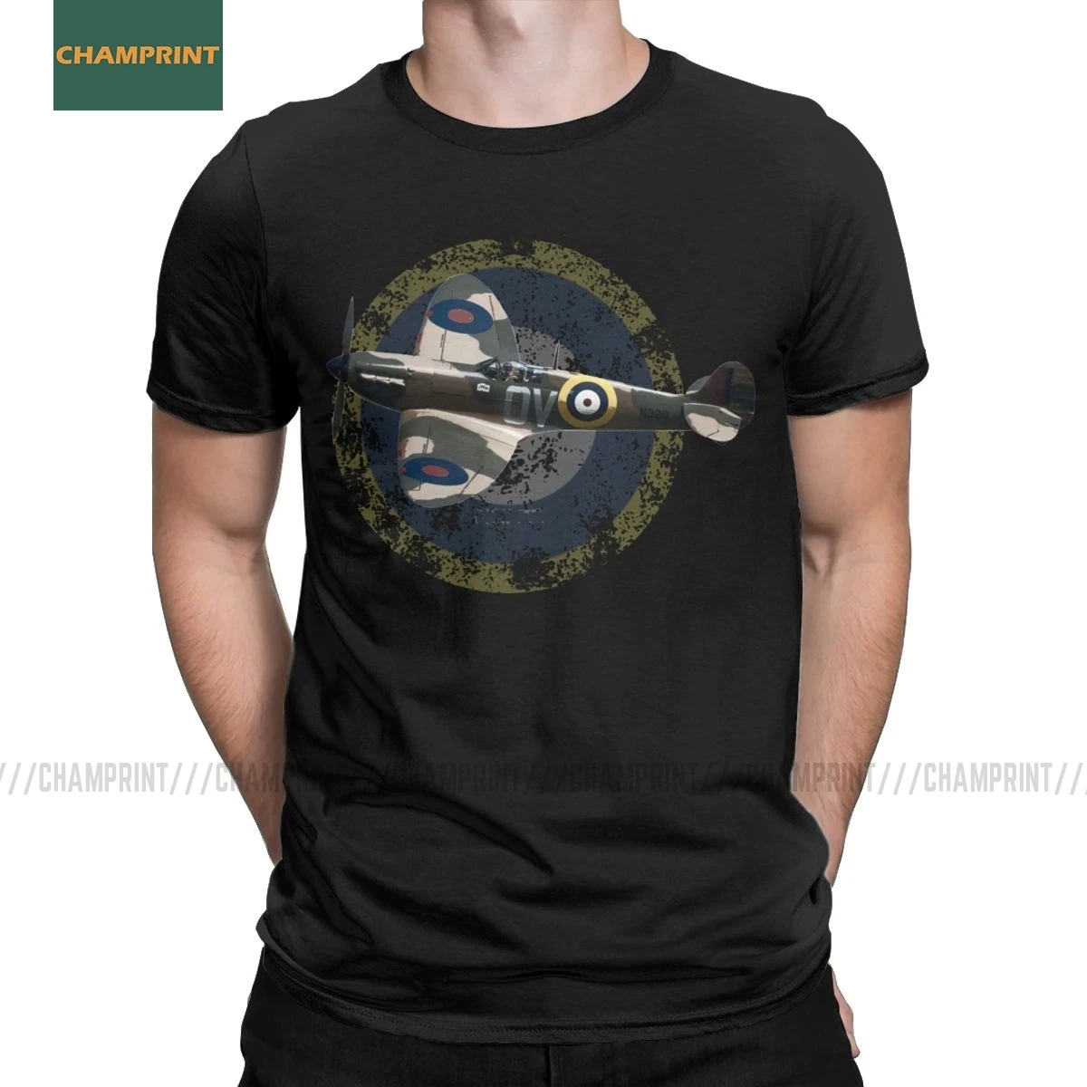 Мужская футболка из хлопка с короткими рукавами британская RAF supersea Spitfire Fighter Plane WW2