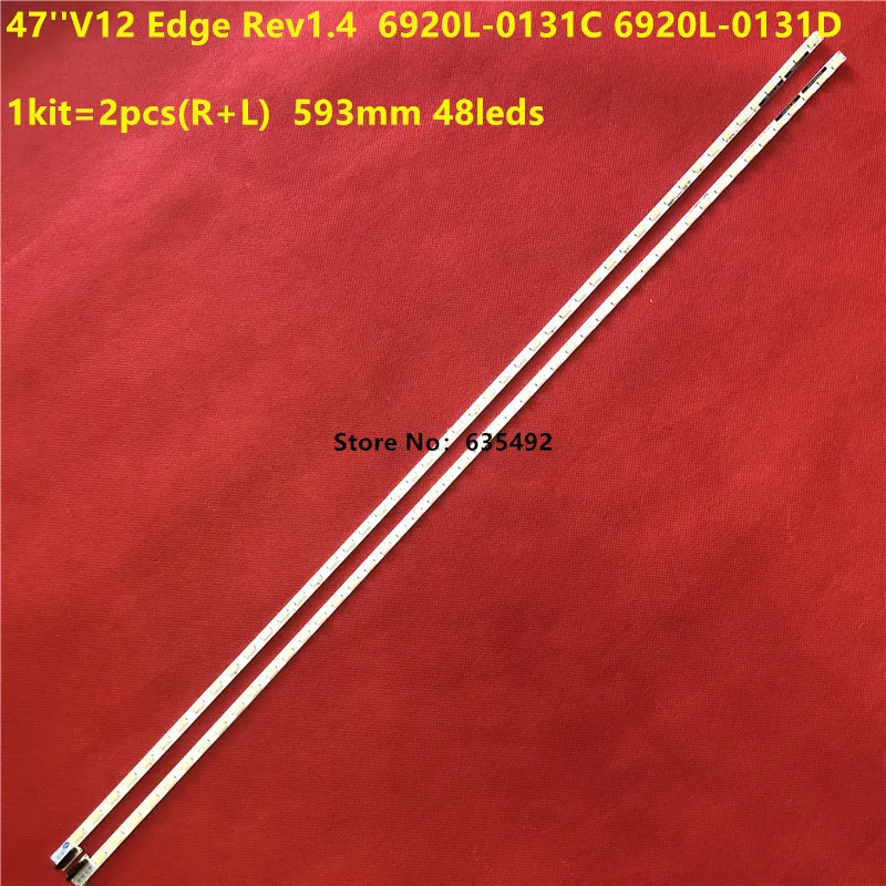 Светодиодная лента 47-дюймовая V12 Edge R L-типа 4720l-0131d 6920L-0131C 6922L-0017A 6922L-0018A 47LM6200 LC470EUE 47K560J 47LM615S, 2 шт.