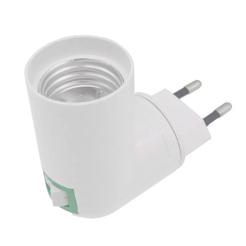 

LED Lamp Base Lampholder Adapter Converter Socket To E27 EU Plug PBT PP To E27 White Base