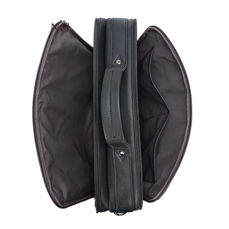 Leather men's briefcase business natural leather men's bag 15.6-inch computer handbag cowhide men's bag