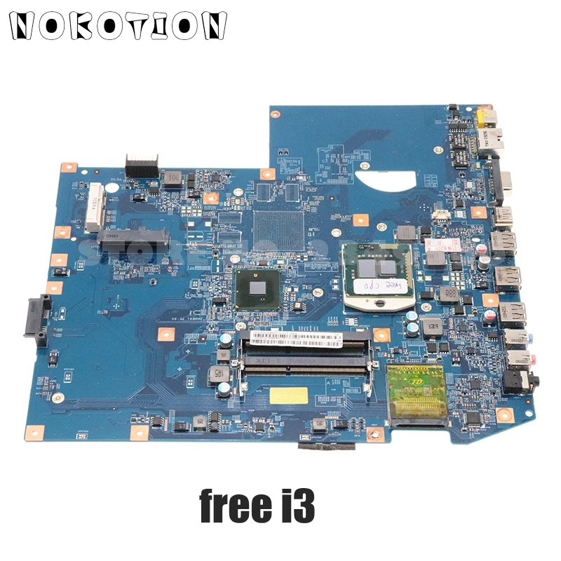 

NOKOTION MBPLY01001 MB.PLY01.001 для Acer aspire 7740 Материнская плата ноутбука 48.4GC01.011 HM55 UMA DDR3 Бесплатный процессор
