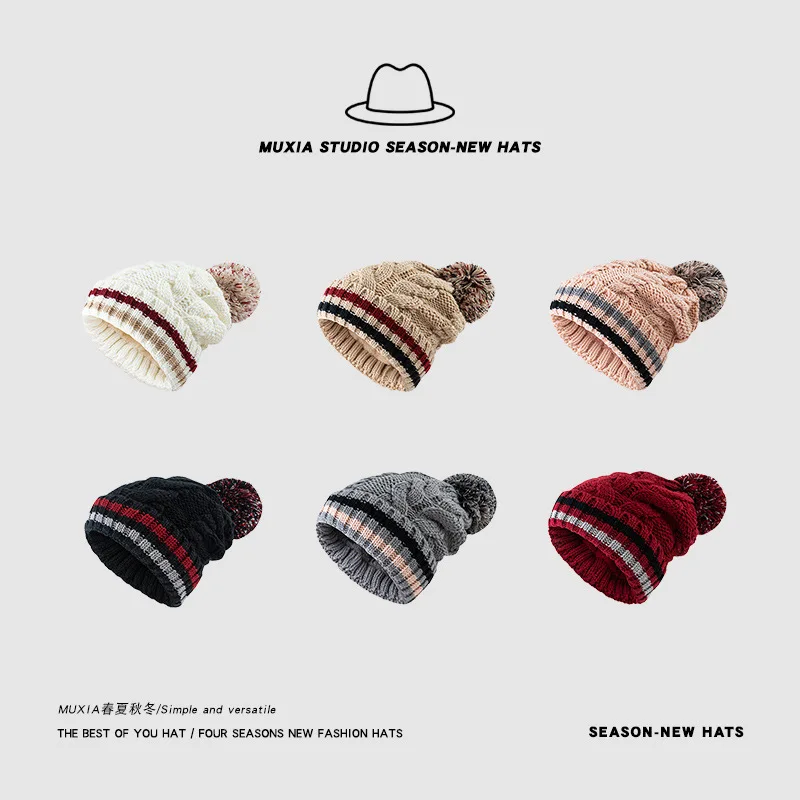 

Головные уборы для женщин, трикотажная шапка, однотонная, теплая, для улицы, для мужчин и женщин, зимняя шапка, лыжная шапка-маска, мужская ша...
