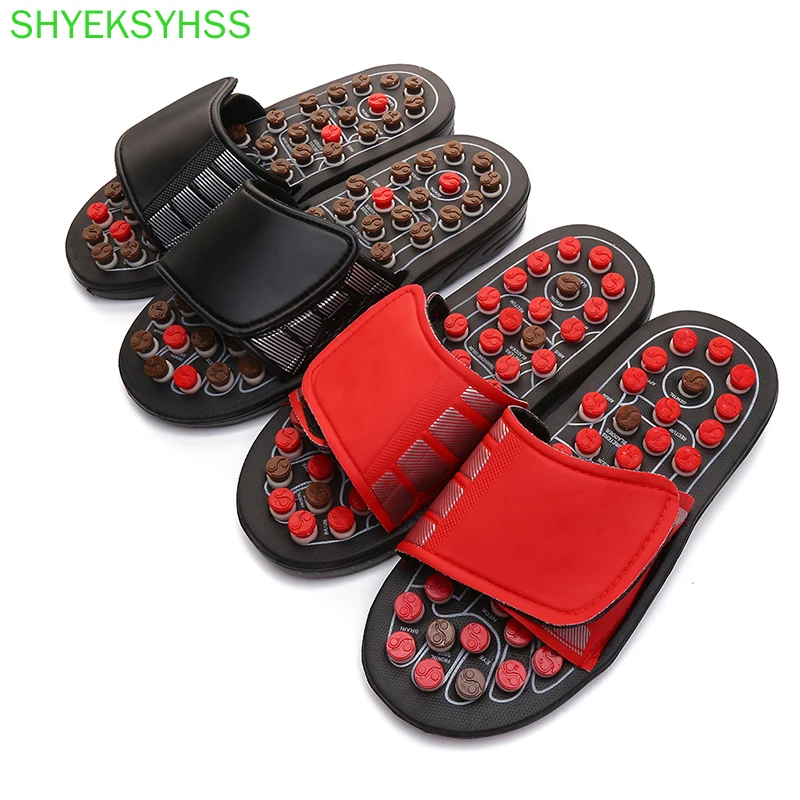 

Acupoint Massage Slippers Sandal For Men Feet Chinese Acupressure Therapy Medical Rotating Foot Massager Shoes Unisex